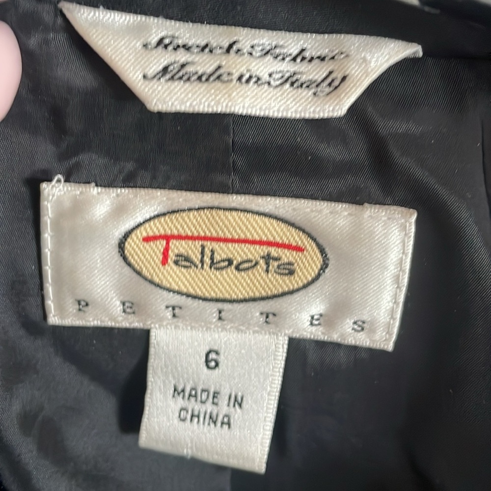 Talbots black cropped jacket 6p - Picture 6 of 8